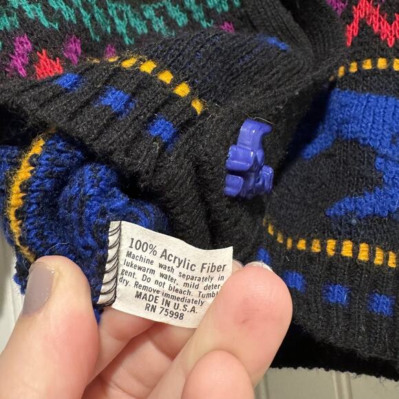 Vintage Ground Control Dinosaur Cardigan Sweater Kids 4T T-Rex - Picture 5 of 6